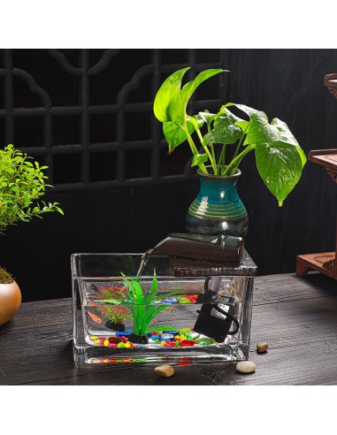 Deco Aquarium Jarre Fontaine en linge