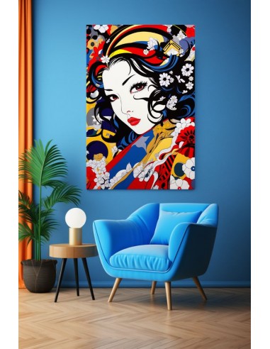 Tableau Pop Art Geisha france