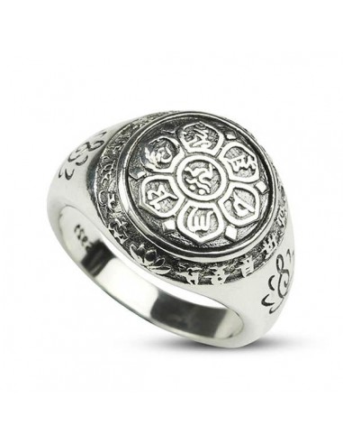 Bague Bouddha Mantra Compassion (Argent) du meilleur 