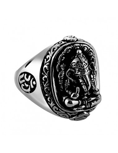 Bague Bouddha Divinité Ganesh (Argent) pas chere