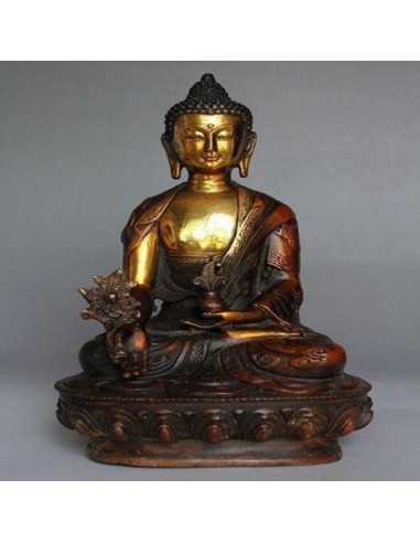 Statue Bouddha Sakyamuni en Laiton soldes