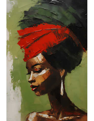 Tableau Femme Africaine de Profil français