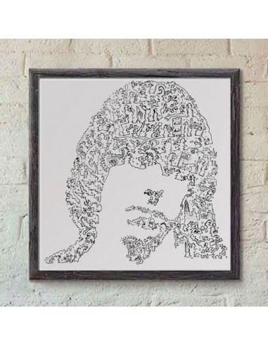 Johnny Ramone print, the Ramones punk band brillant des détails fins