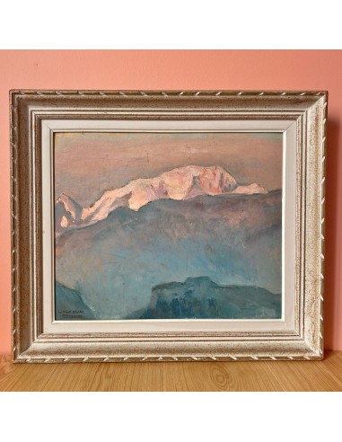 Peinture à l’huile Le mont Blanc signé A.Romand meilleur choix